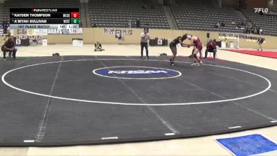 185 lbs 1st Place Match - A`Niyah Sullivan, Western vs Kayden Thompson, Mccreary Central