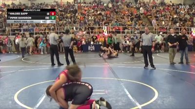 150 lbs Cons. Round 2 - Piper Davidson, Chesapeake Wrestling Club vs Khloee Sapp, Mount Vernon