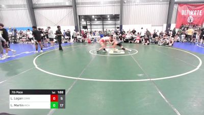 116 lbs 7th Place - Landon Logan, Combat WC vs Layne Martin, Michigan Premier Blue