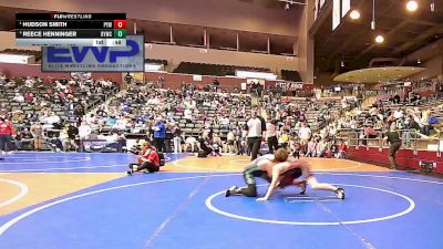 120 lbs Semifinal - Hudson Smith, Panther Youth Wrestling-CPR vs Reece Henninger, Blazing Yetis Wrestling Club