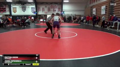 157 lbs Semifinal - Owen Difederico, Burlington vs Payton Hixon, Mackinaw