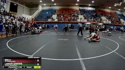 132 lbs Champ. Round 1 - Ben Li, St. James School vs Landon Sansone, Loyola-Blakefield