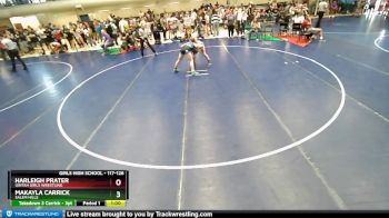 117-126 lbs Cons. Semi - Makayla Carrick, Salem Hills vs Harleigh Prater, Uintah Girls Wrestling