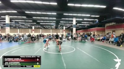 140 lbs Quarterfinal - Alfredo Varela, NXT Level Wrestling Academy vs Jax Zamarripa, NB Elite Wrestling Club