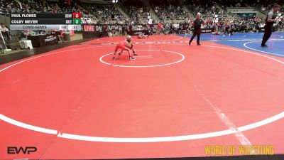 52 lbs Consolation - Paul Flores, Cory Clark Wrestling vs Colby Meyer, Sebolt Wrestling Academy
