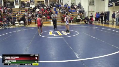 128 lbs Quarterfinal - Isaiah Bowman, Stanhope Elmore vs Adam Ward, Reeltown