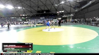 126 lbs Cons. Round 2 - Cannon Free, Port Angeles Wrestling Club vs Gabe Johnson, Snoqualmie Valley Wrestling Club