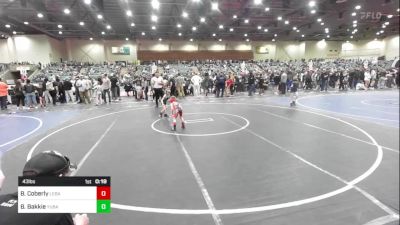 43 lbs Consi Of 8 #1 - Bentley Coberly, Lebanon Mat Club vs Beau Bakkie, Yuba Sutter Combat