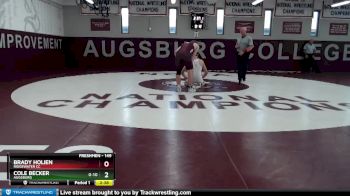 149 lbs Quarterfinal - Brady Holien, Ridgewater CC vs Cole Becker, Augsburg
