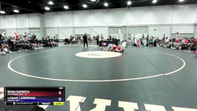 150 lbs Round 2 (8 Team) - Ryan Espiritu, California Red vs Logan Lagerman, Kansas Red