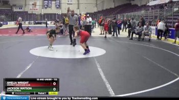 112 lbs Round 1 - Jackson Watson, Elmira Express vs Amelia Wright, Waverly Wrestling Club