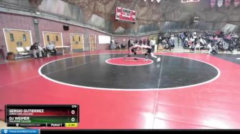 174 lbs Quarterfinal - Sergio Gutierrez, Santa Ana College vs DJ Weimer, Palomar College