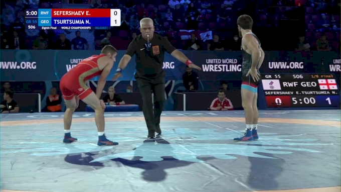 55 kg 1/8 Final Emin Sefershaev, Russian Wrestling Federation vs