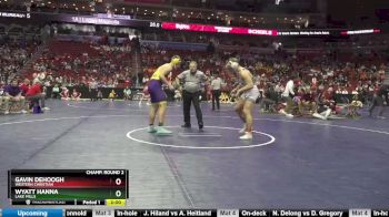 1A-220 lbs Champ. Round 2 - Wyatt Hanna, Lake Mills vs Gavin DeHoogh, Western Christian