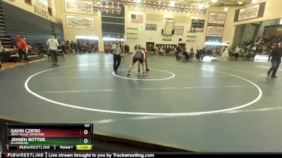 157 lbs Cons. Round 1 - Jensen Rotter, Ellensburg vs Gavin Czifro, West Valley (Spokane)