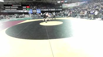 Boys 1B/2B 215 3rd Place Match - Mason Iverson, Quilcene vs Oakley Bonewell, Okanogan