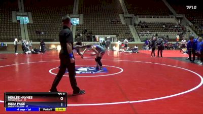 180 lbs Finals (2 Team) - Henlee Haynes, Presbyterian vs India Page, Lindsey Wilson