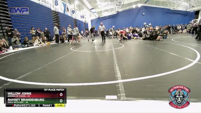 125 lbs Placement (4 Team) - Willow Johns, Queens Of Chaos vs Ramsey Brandenburg, Girls With Grit