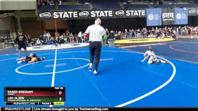 45 lbs Champ. Round 1 - Kasen Gresham, NWWC vs Leo Olsen, Sumner Panthers Jr. Wrestling