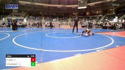 80 lbs Semifinal - Kade Cole, Coweta Tiger Wrestling vs Vincent Gustason, Team Tulsa Wrestling Club