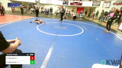 49 lbs Quarterfinal - Knox Buzzard, Grove Takedown Club vs Rhett Woolman, Tiger Trained Wrestling