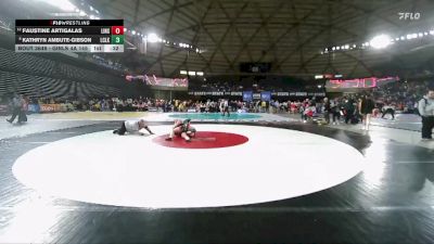 Girls 4A 145 lbs Cons. Round 4 - Faustine Artigalas, Lincoln (Seattle) (Girls) vs Kathryn Ambute-Gibson, Lewis And Clark (Girls)