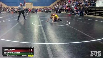 1 - 120 lbs Quarterfinal - Gabe Crewey, Rural Retreat vs Benjamin Harrison, Franklin