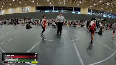 96 lbs Round 3 - James Hin, Cali Red vs Thomas Bault, Crossroads Wrestling