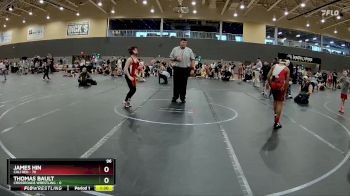 96 lbs Round 3 - James Hin, Cali Red vs Thomas Bault, Crossroads Wrestling