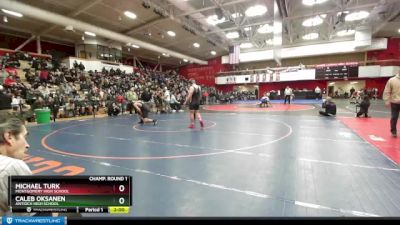 192 lbs Champ. Round 1 - Caleb Oksanen, Antioch High School vs Michael Turk, Montgomery High School