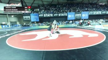 Girls 3A 130 lbs Champ. Round 2 - Abigail Gamm, Snohomish (Girls) vs Alexus Seaman, Shadle Park (Girls)