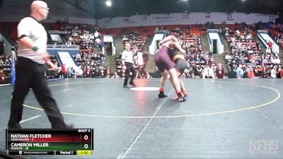 215 lbs Semifinals (8 Team) - Cameron Miller, Hudson vs Nathan Fletcher, Manchester