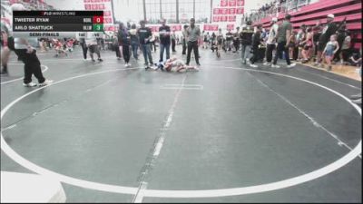 52 lbs Semifinal - Twister Ryan, Noble Takedown Club vs Arlo Shattuck, Harrah Little League Wrestling