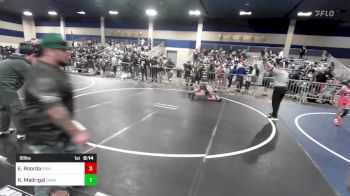 98 lbs Quarterfinal - Everett Roorda, Grindhouse WC vs Keidyn Madrigal, Dark Horse