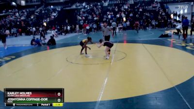 104-113 lbs Quarterfinal - Karley Holmes, Silver Lake Wrestling vs Joshyonna Coppage-Dortch, NOAC