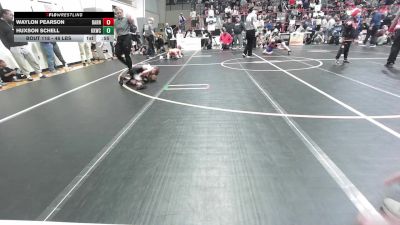 46 lbs Quarterfinal - Waylon Pearson, Barnsdall Youth Wrestling vs Huxson Schell, Keystone Kids Wrestling Club