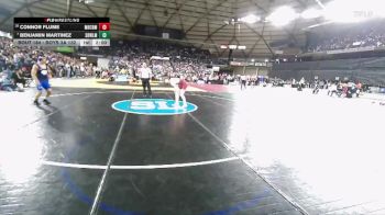 Boys 3A 132 lbs Champ. Round 2 - Benjamin Martinez, Sedro-Woolley vs Connor Flume, Mercer Island