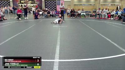48 lbs Round 2 - Bo West, Panther Wrestling Club vs Jake Tonello, Franklin County Youth Wrestling