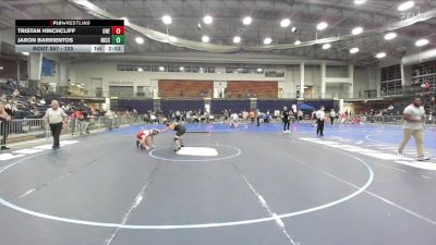 125 lbs Semifinal - Jaron Barrientos, Niagara County Community College vs Tristan Hinchcliff, Oneonta State