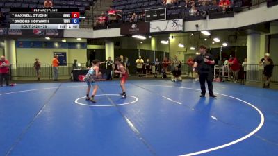75 lbs Cons. Semis - Maxwell St.John, Greater Heights Wrestling Club vs Brooks Horwath, Team Donahoe Wrestling Club