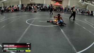 90 lbs Quarterfinal - Neeko Crosby, Baltimore Wrestling Club vs Jaxon Chambers, Panthers