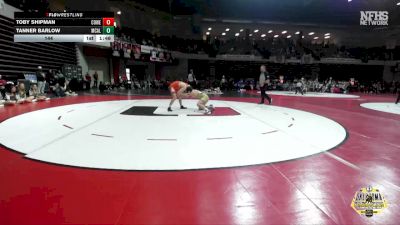 144 lbs Quarterfinals (8 Team) - Toby Shipman, COWETA vs TANNER BARLOW, MCALESTER