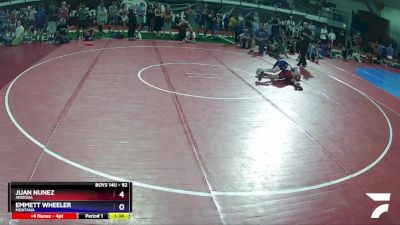 92 lbs Quarterfinal - Juan Nunez, Arizona vs Emmett Wheeler, Montana