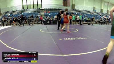 130 lbs Quarterfinal - Chloe Tompkins, OH vs Jamyra Wells, IL