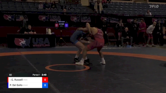 60 lbs Champ. Round 1 - Camden Russell, MWC Wrestling Academy vs Peter ...