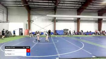 92 lbs Quarterfinal - Nathan Braun, Buxton (NJ) vs Aidan Flynn, Shore Thing WC