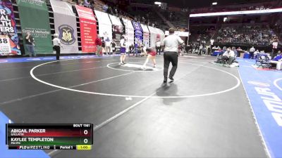 190 Class 1 lbs Cons. Round 1 - Kaylee Templeton, Pacific vs Abigail Parker, Gallatin