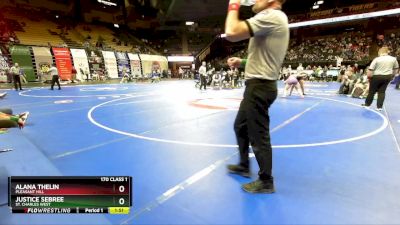 170 Class 1 lbs Quarterfinal - Alana Thelin, Pleasant Hill vs Justice Sebree, St. Charles West