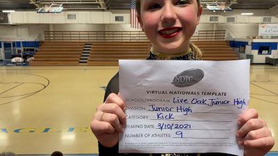 Live Oak Junior High School [Junior High - Kick Virtual Semi Finals] 2021 UDA National Dance Team Championship