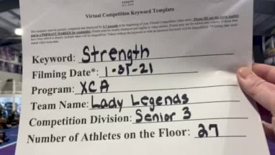 XCA - Lady Legends [L3 Senior - D2 - Medium] 2021 Varsity All Star Winter Virtual Competition Series: Event II